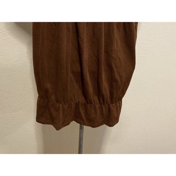 Decree Womens Size Medium Halter Top Wide Crocheted Halter Brown - Picture 10 of 10